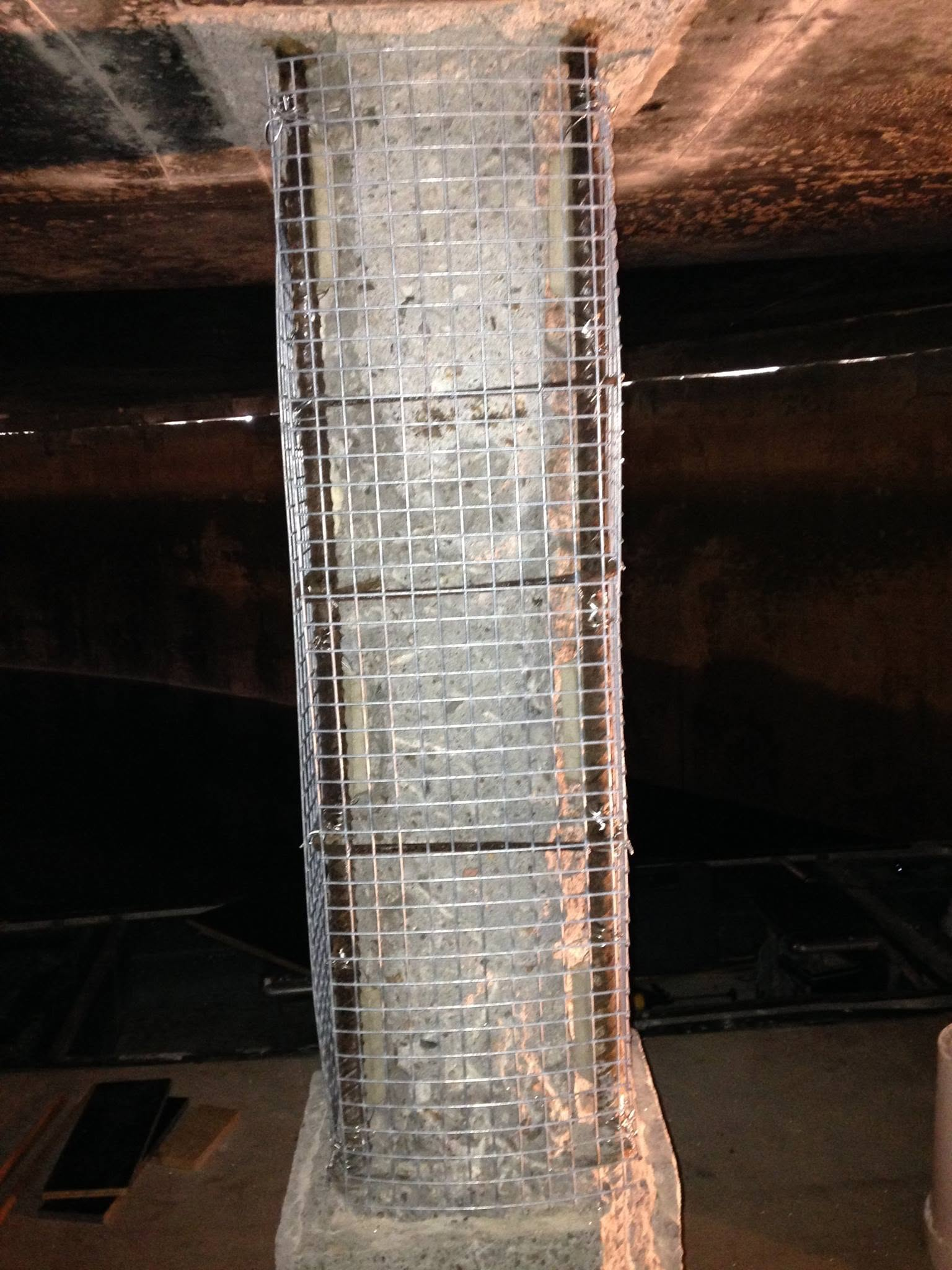 Denmark Hill concrete repair during